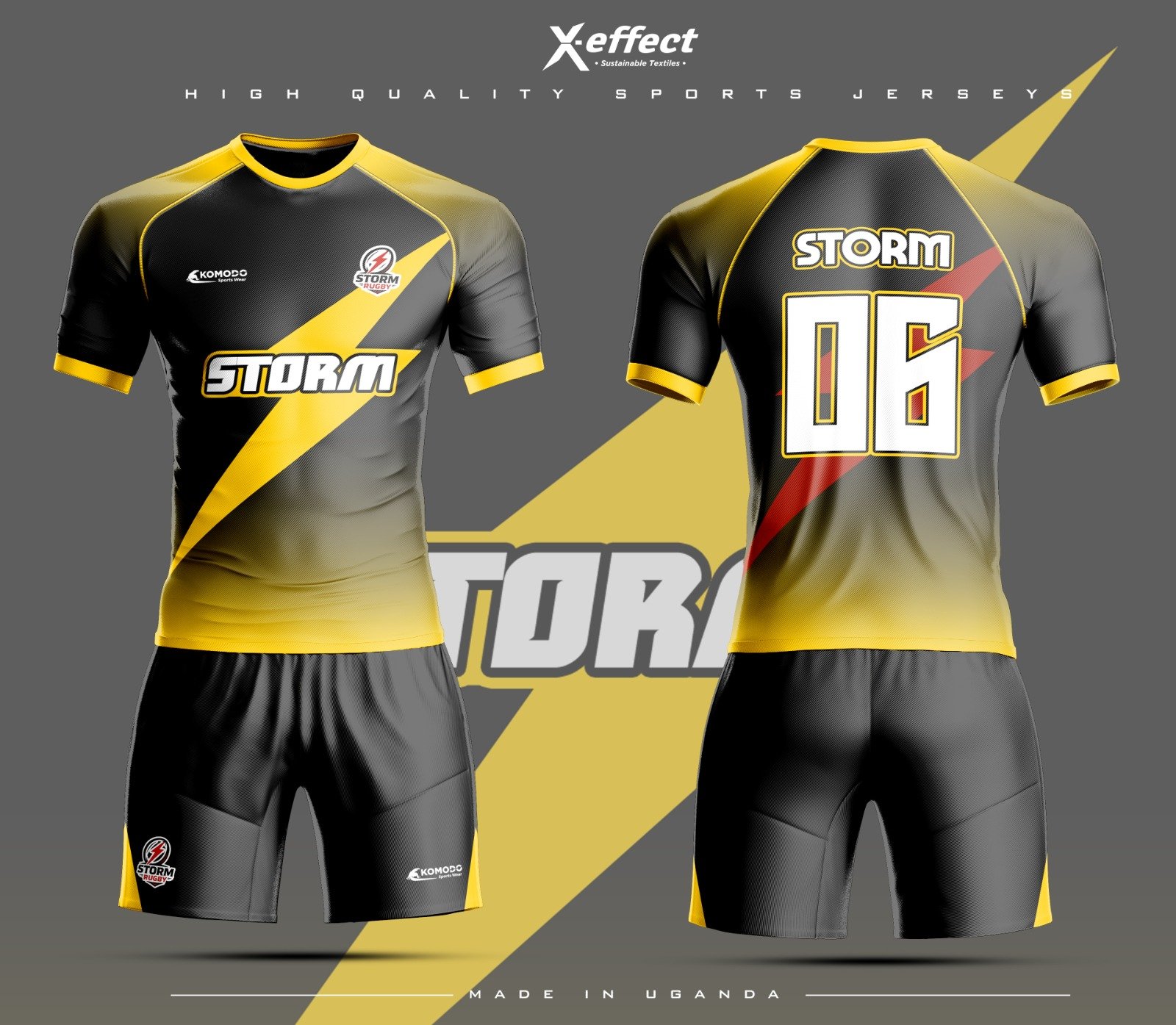Komodo Storm rugby kit